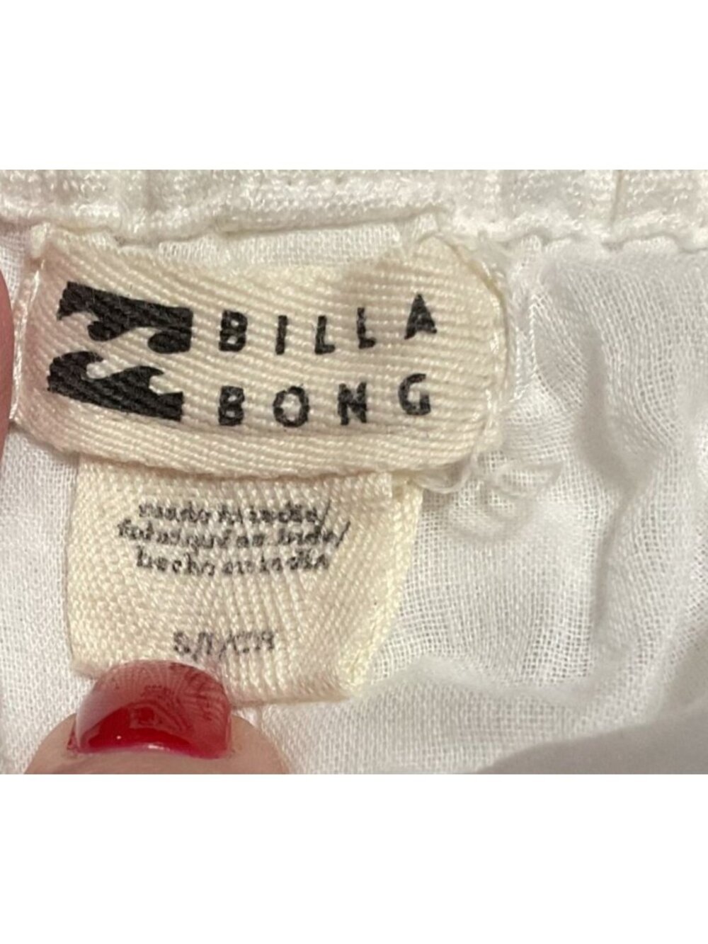 Billabong Secret Cove White Sleeveless Embroidered 2-Piece Set Cropped Top Skirt - Picture 8 of 9
